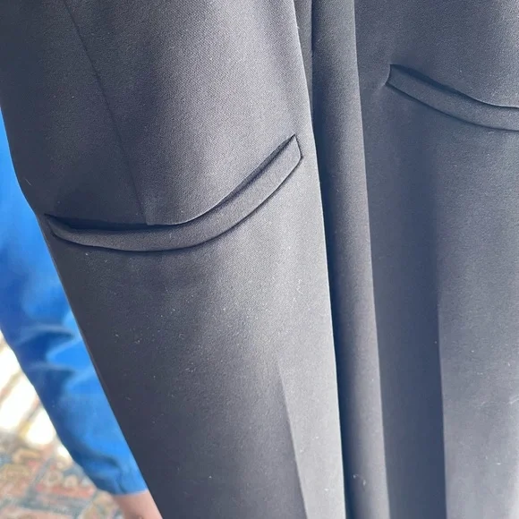 NWT The Kooples BLACK CREPE JUMPSUIT with Silver Chain Neck Detail - Picture 12 of 16